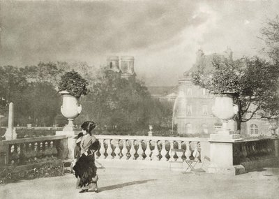 Woman in Luxembourg Gardens by Émile Joachim Constant Puyo